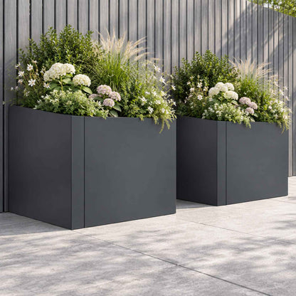 Retaining Wall Steel 50 x 50 x 30 cm 1 x 90°corner Anthracite