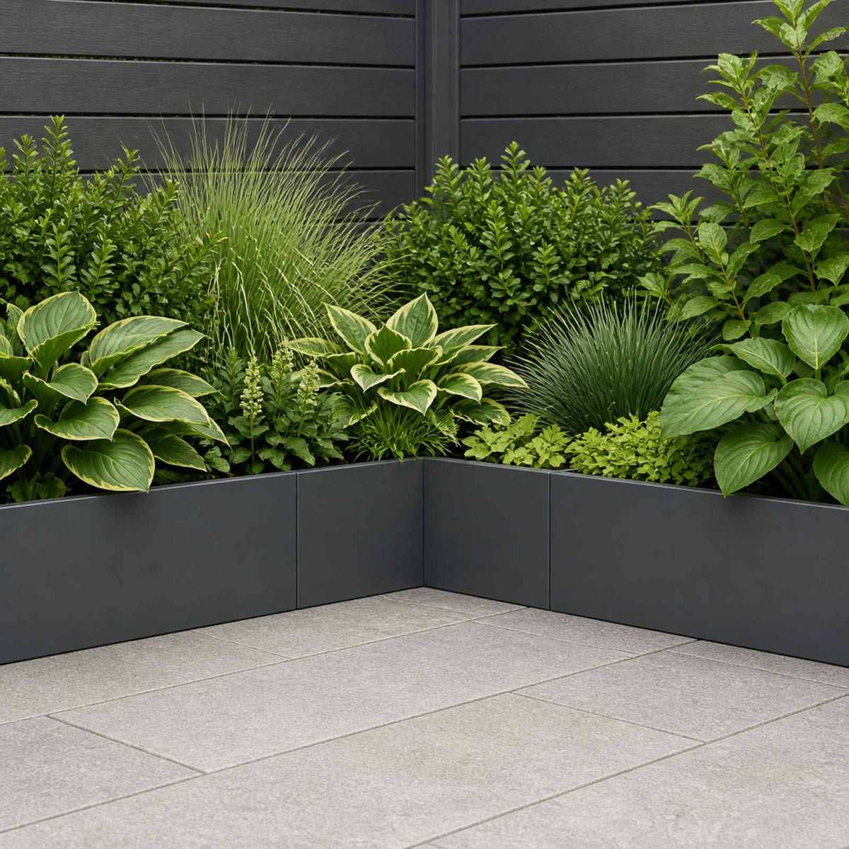 Retaining Wall Steel corner Anthracite
