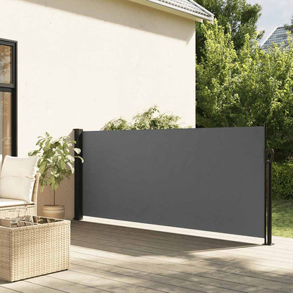 Retractable Side Awning 120x500 cm Drop 500 cm Width 120 cm Anthracite