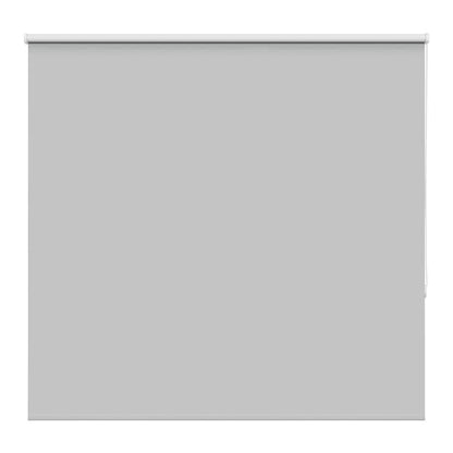 vidaXL Roller Blind Blackout Light Grey, a plain light grey fabric roller blind fully extended