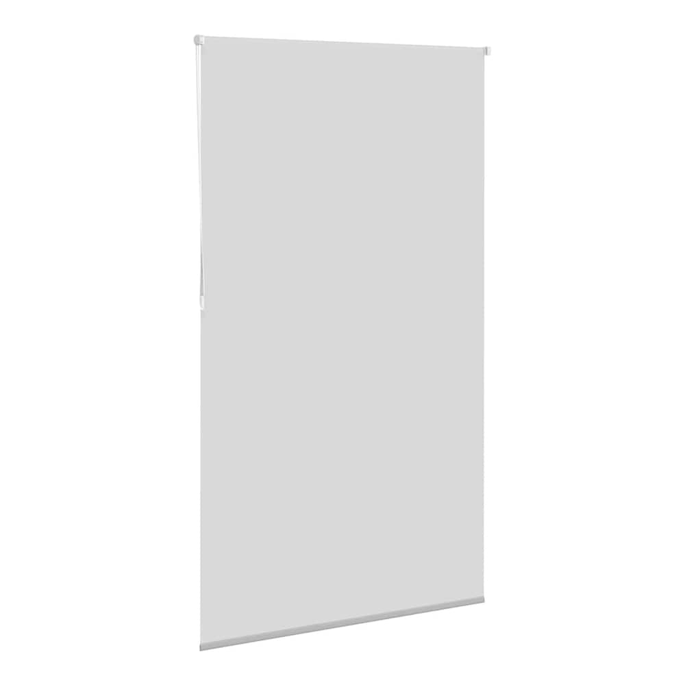 The window blind viewed from the opposite side showing the pull chain mechanism