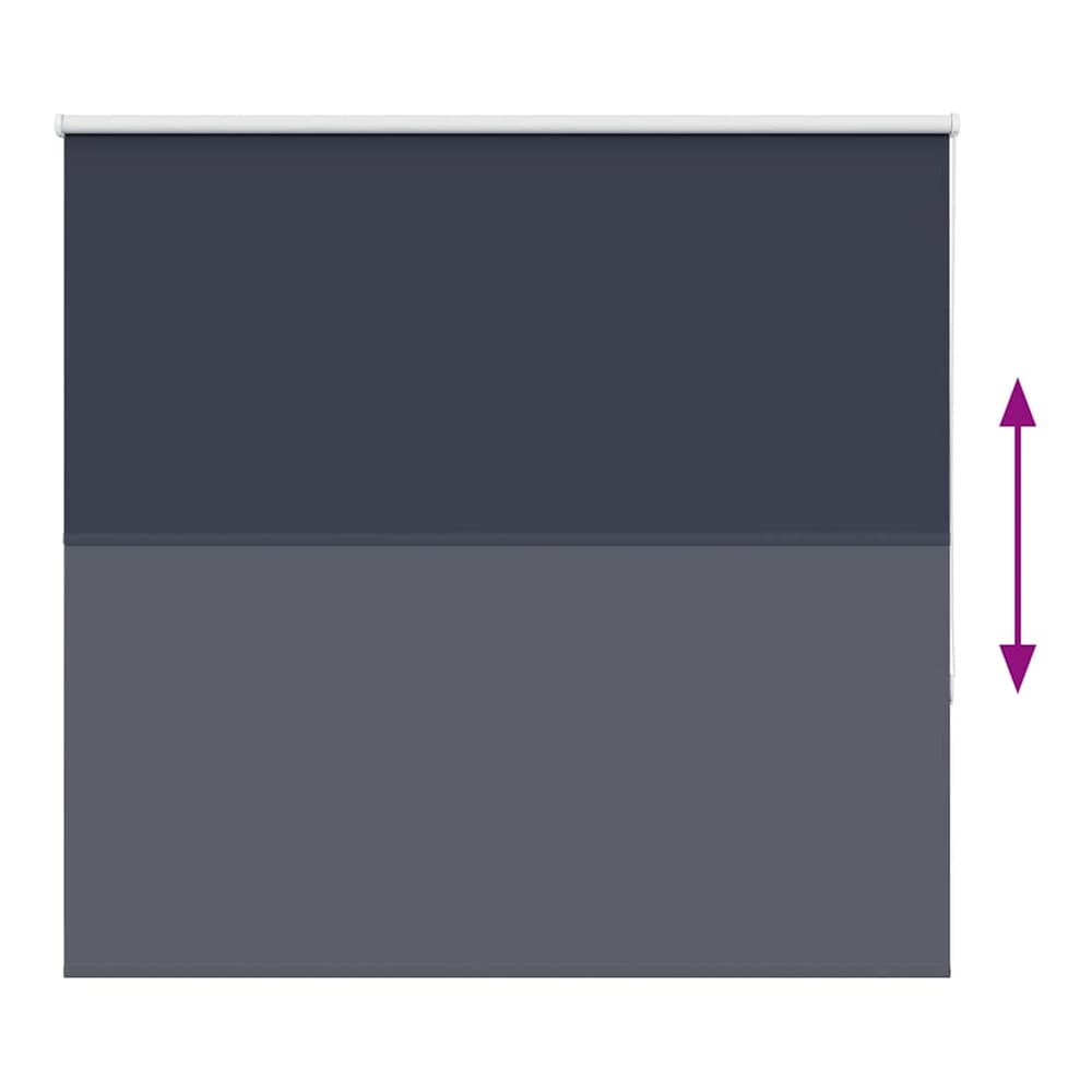 A diagram showing the adjustable length of the blackout roller blind
