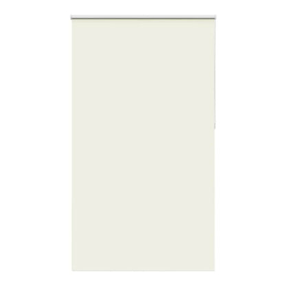 vidaXL Roller Blind Blackout Off White, a plain off-white blackout roller blind hanging down