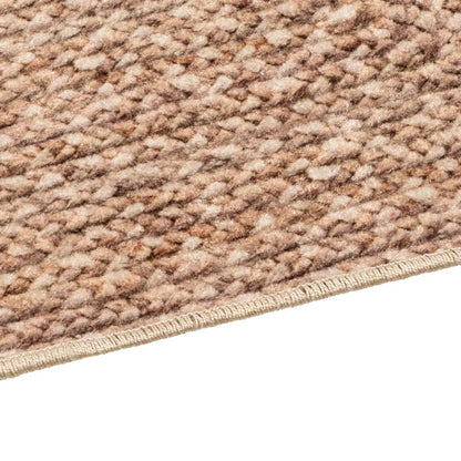 Close-up of the textured surface of the MARSA Brown rug runner