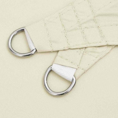 Close up of the metal D-rings stitched into the corners of the sunshade sail
