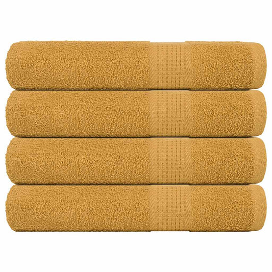 vidaXL Sauna Towels "FROGN" 4 pcs Gold 360 gsm stacked neatly