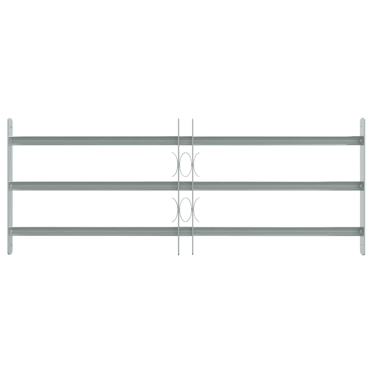 Extendable security grille for windows with three horizontal bars
