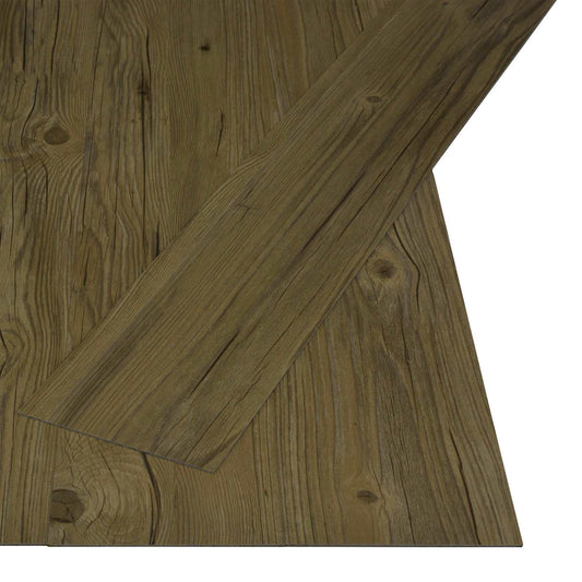 Self-adhesive Flooring Plank 4.46 m² 32 pcs PVC in Brown