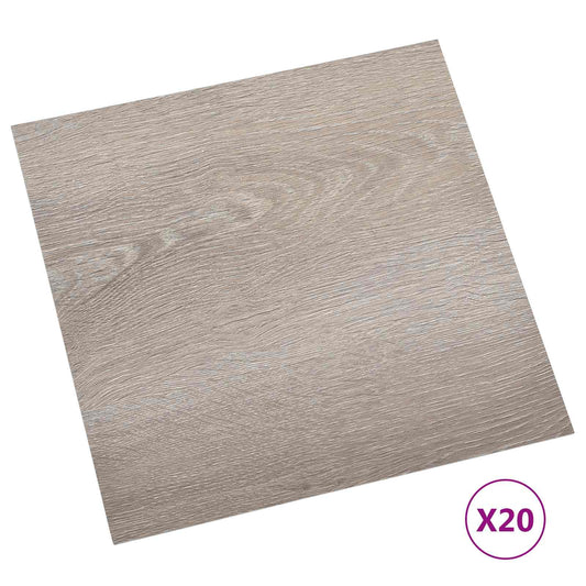 The taupe flooring planks, showing the wood grain pattern and a 'x20' graphic