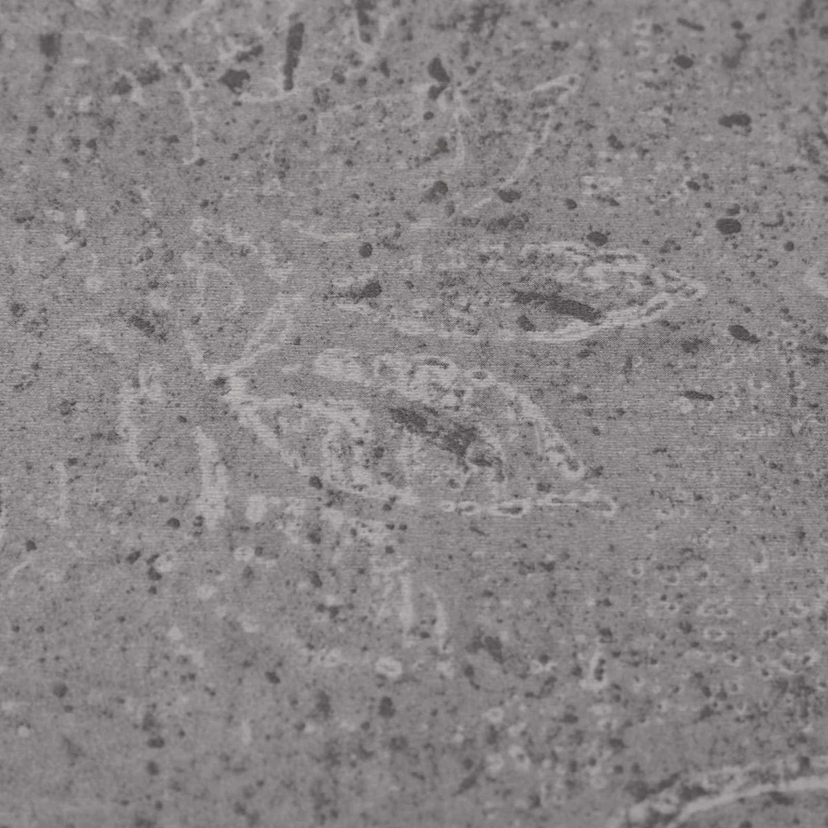 Extreme close-up of the textured surface of a cement brown PVC flooring plank