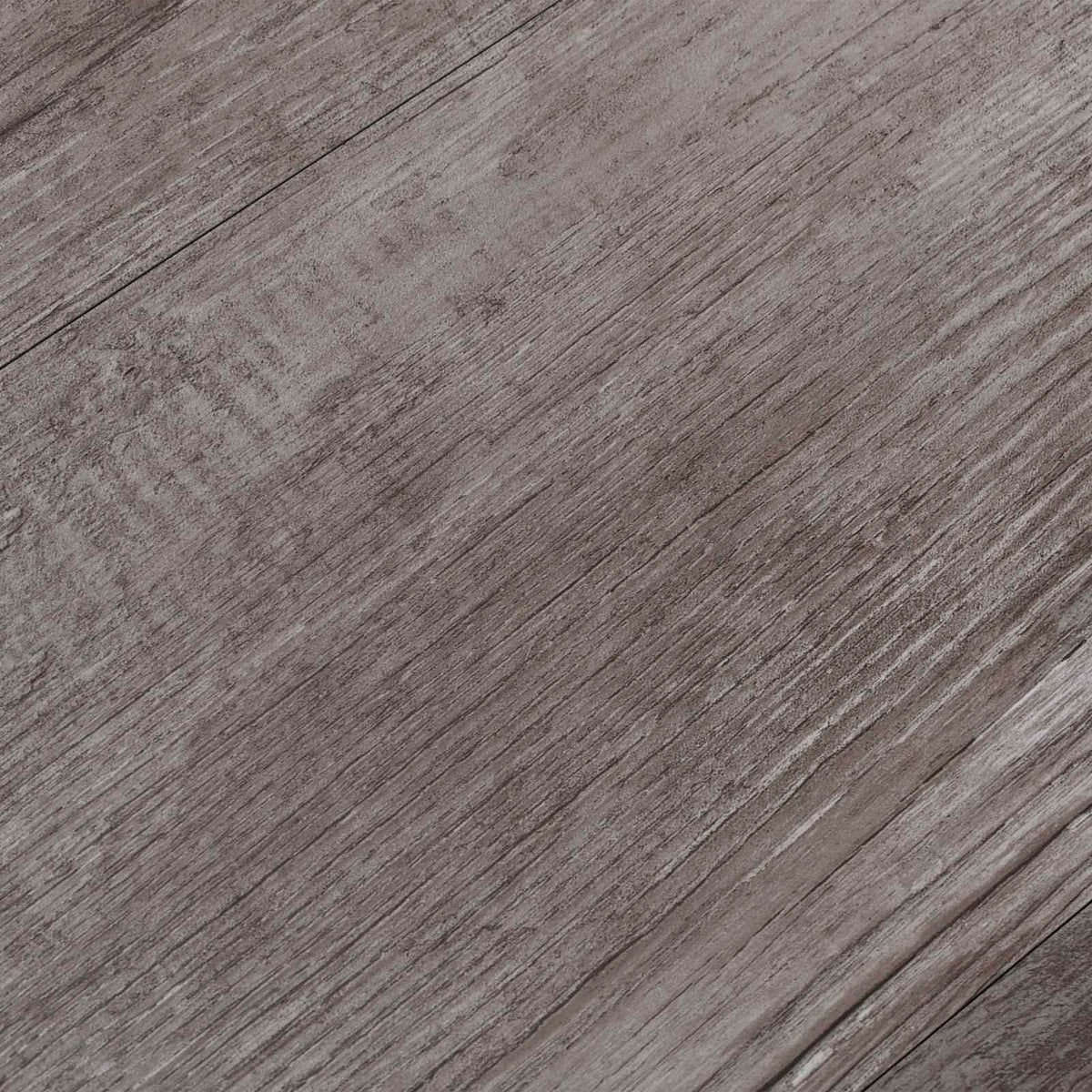 The flooring planks in a close-up view highlighting the textured wood grain detail