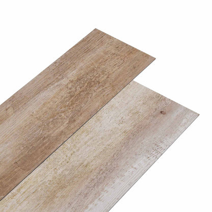 vidaXL Self-adhesive PVC Flooring Planks Washed showing two planks with a wood washed effect