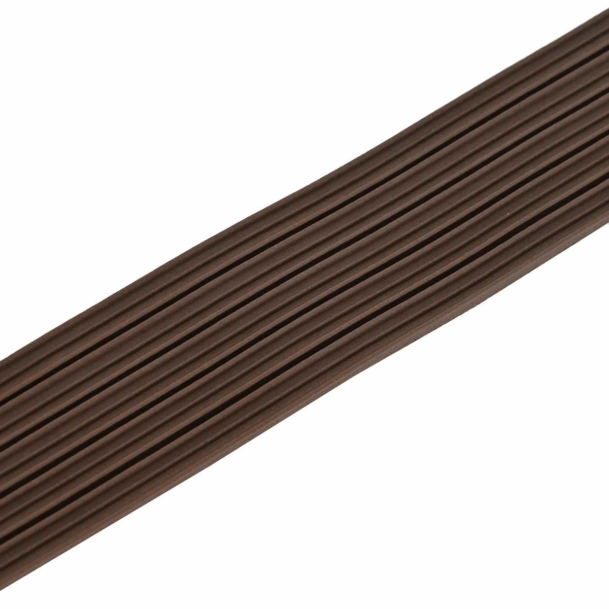 Close-up of the brown foam seal showing its ribbed texture