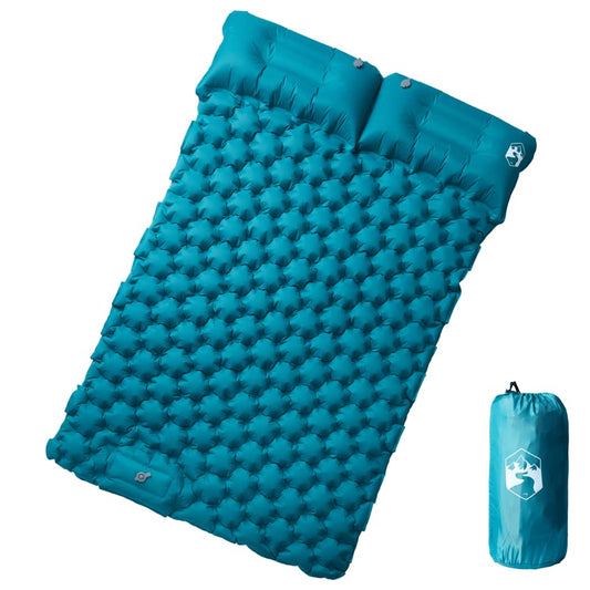 Self Inflating Camping Mattress with Pillow in Blue