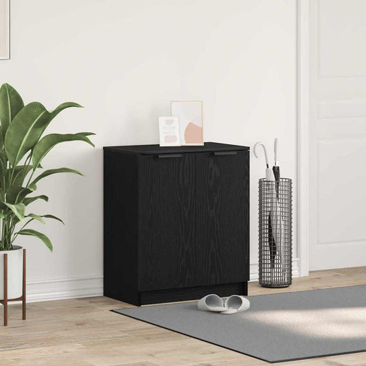 Shoe Cabinet 59x35x70 cm Engineered Wood Black oak