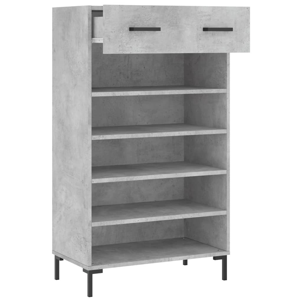 shoe storage unit with the drawer open to the side