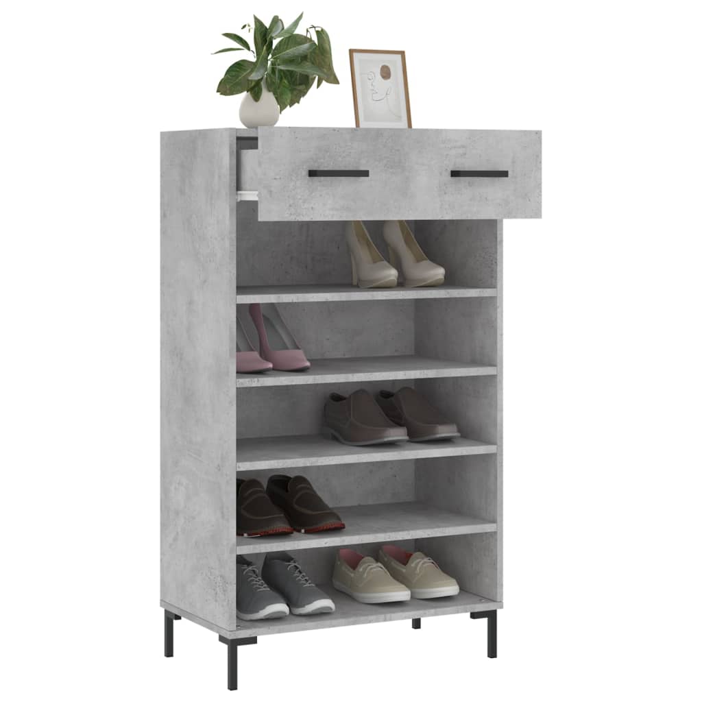 shoe cabinet with the drawer pulled out slightly