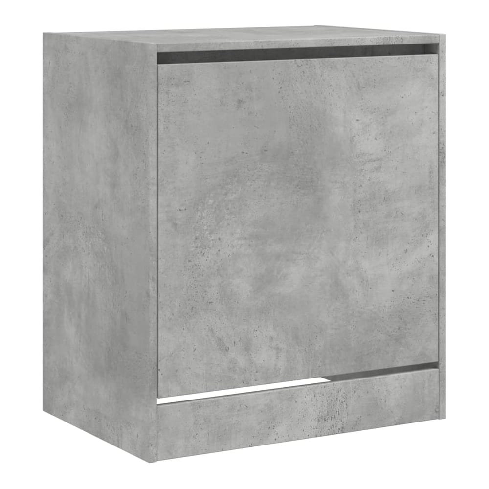 closed shoe cabinet in concrete grey finish
