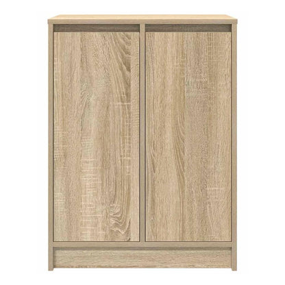 A close-up of the shoe cabinet doors, highlighting the Sonoma Oak finish