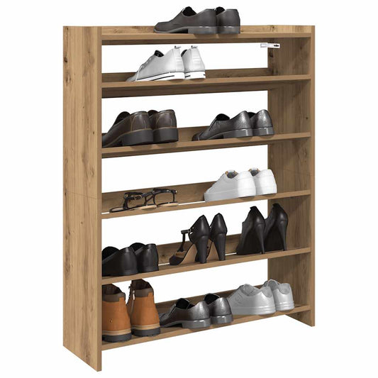 Shoe Rack 80x25x100 cm Engineered Wood Width 80 cm Height 100 cm Artisan oak