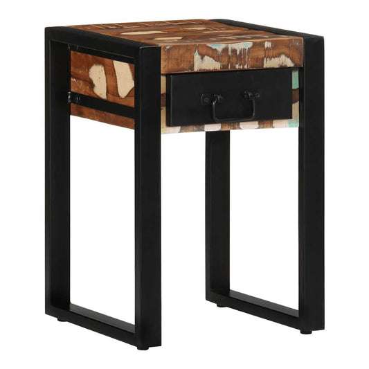 Side Table 35x35x50 cm Solid Rough Wood Mango Solid reclaimed wood