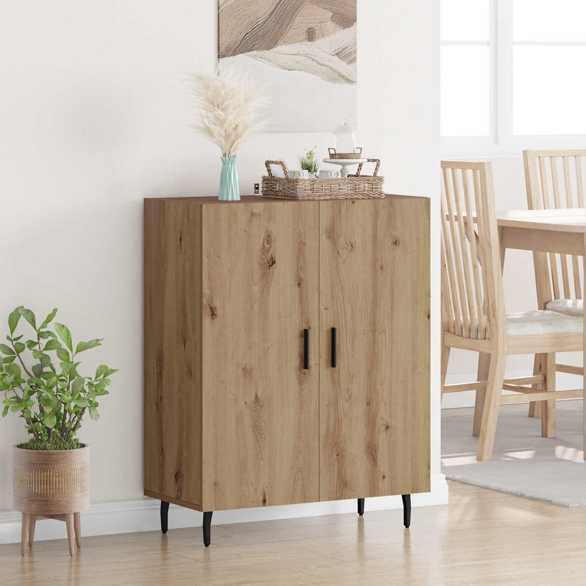 Sideboard 69,5x34x90 cm Engineered Wood Artisan oak