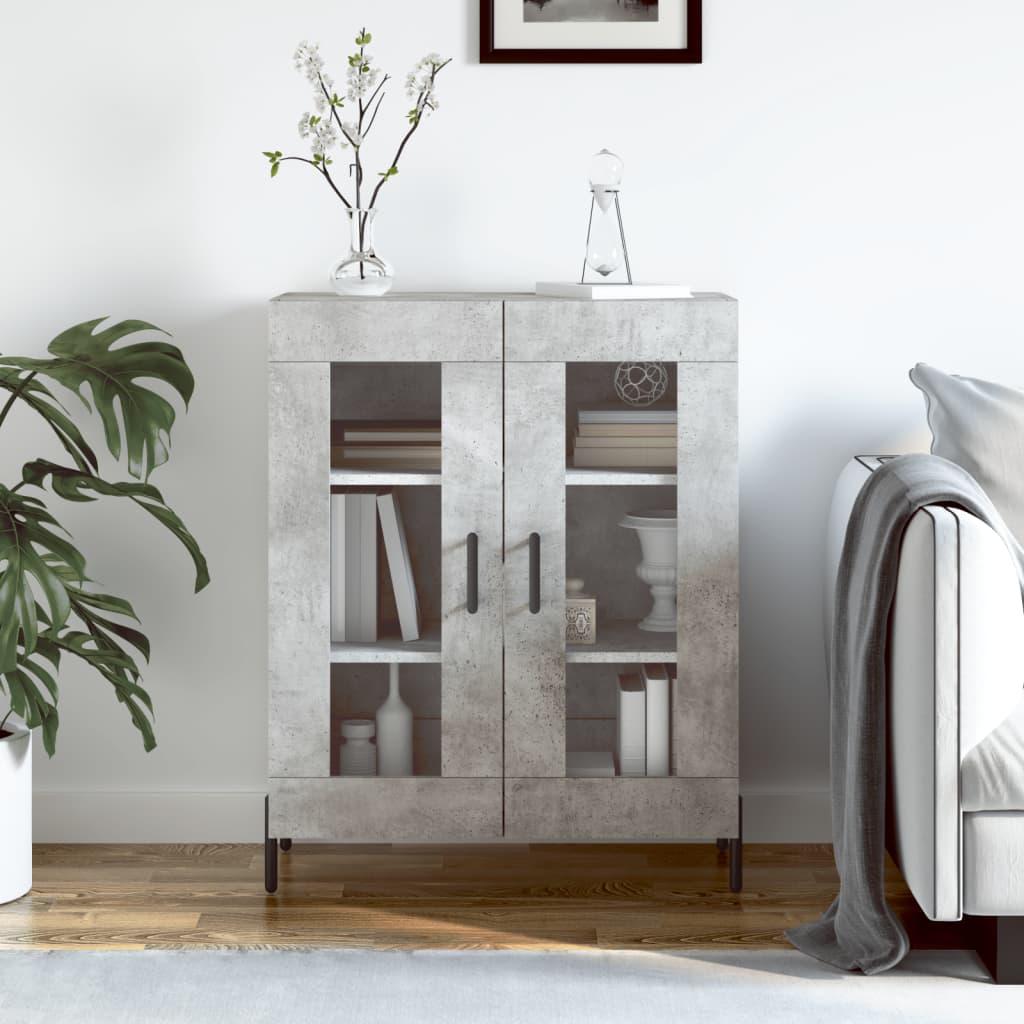Sideboard 69,5x34x90 cm Engineered Wood Concrete grey