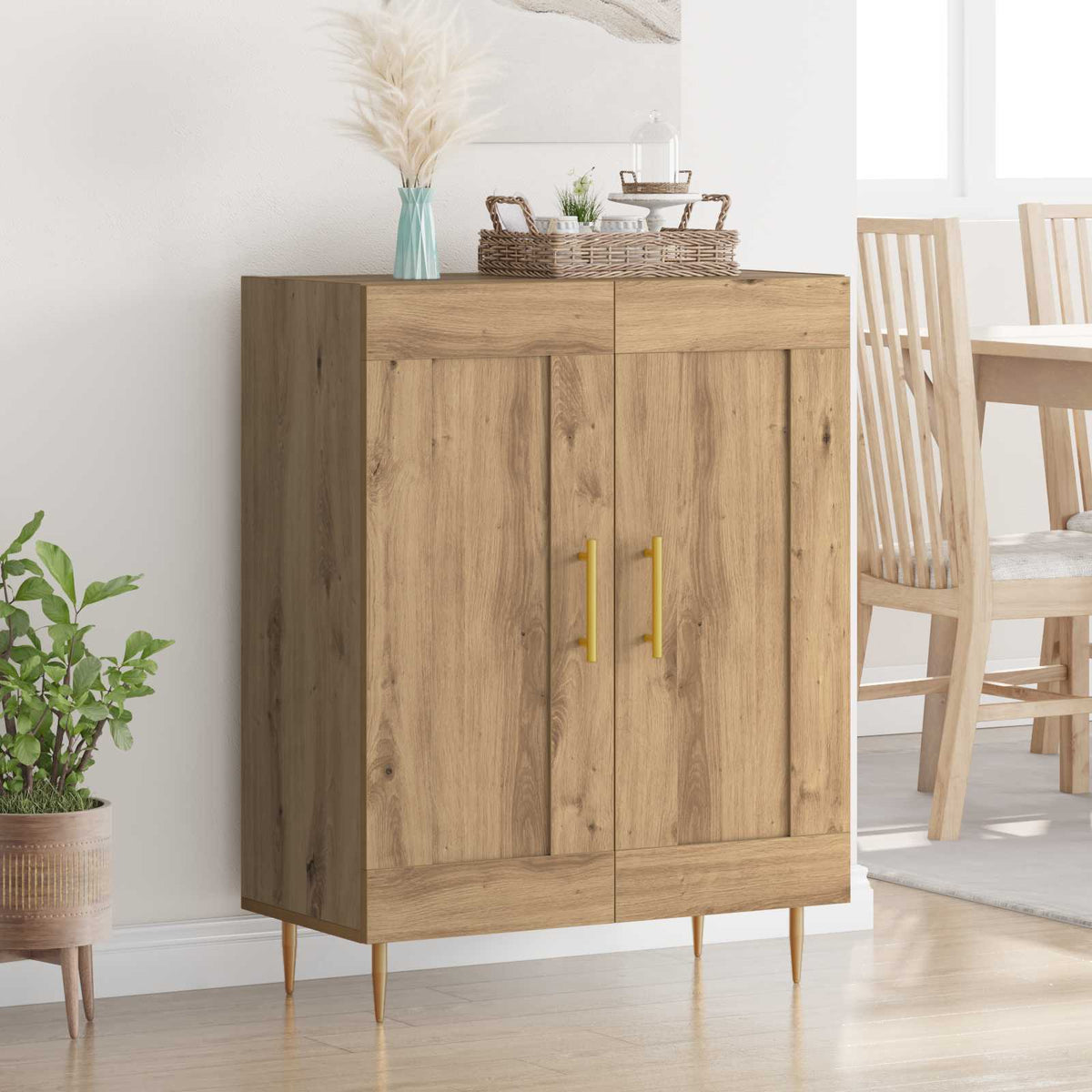 Sideboard 69,5x34x90 cm Engineered Wood Artisan oak