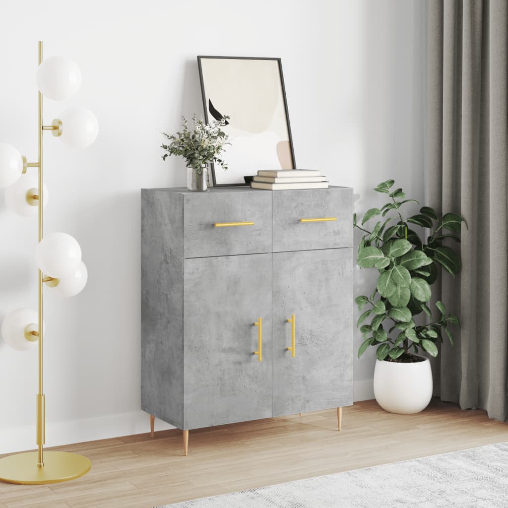 Sideboard 69,5x34x90 cm Engineered Wood Concrete grey