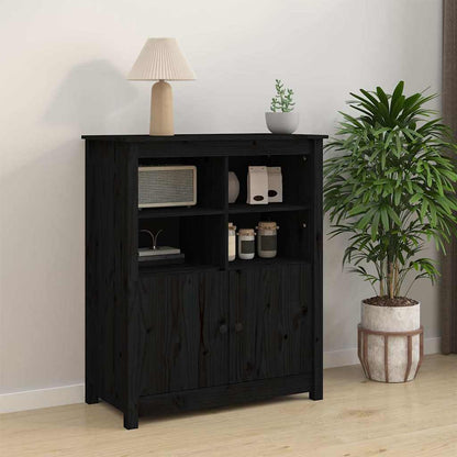 Sideboard 83x41,5x100 cm Solid Wood Pine Black