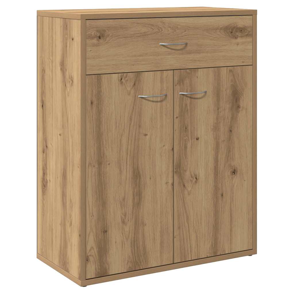 vidaXL Sideboard Artisan Oak Engineered Wood in a light oak finish with a drawer and two doors