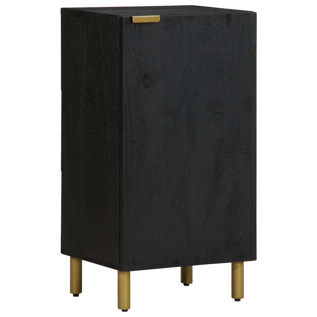 vidaXL Sideboard Black Engineered Wood with gold legs and handle