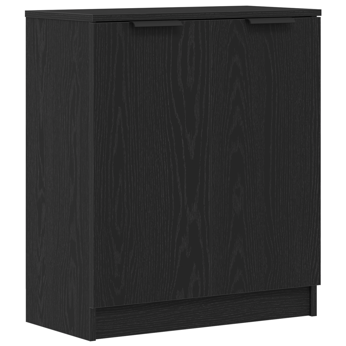The black sideboard standing alone against a plain white background