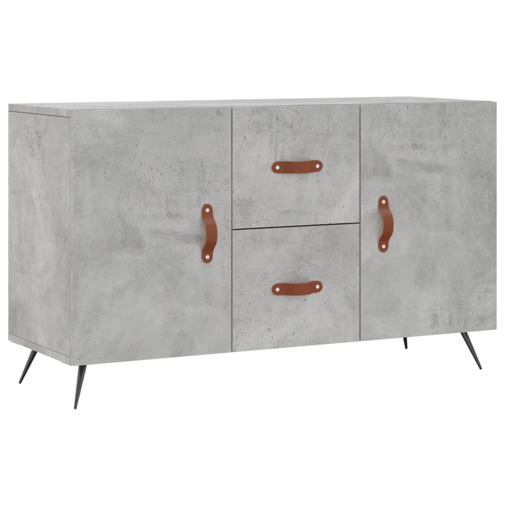 Concrete grey sideboard with two drawers and two doors