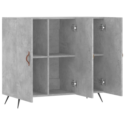 Buffet and sideboard with doors ajar, revealing internal shelving and storage space
