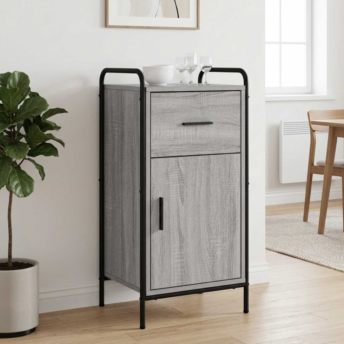 Sideboard Grey Sonoma Engineered Wood