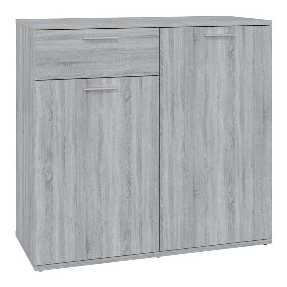 Grey Sonoma sideboard with one drawer and two doors, front view