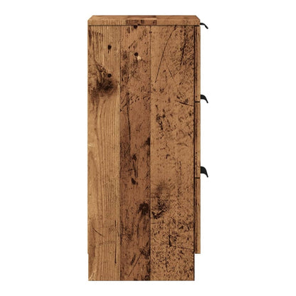 Back corner of the sideboard showing the construction