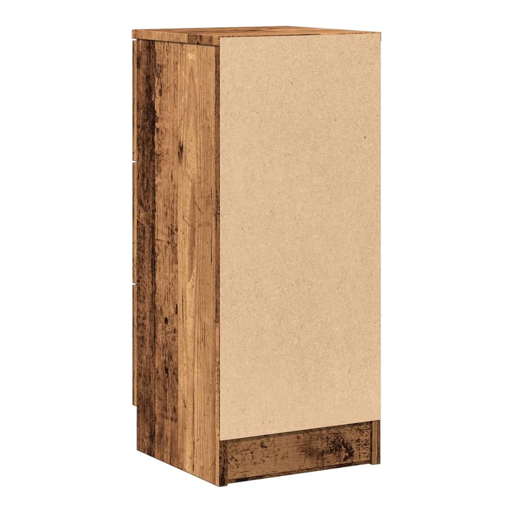 Side view of the engineered wood sideboard showing the back panel