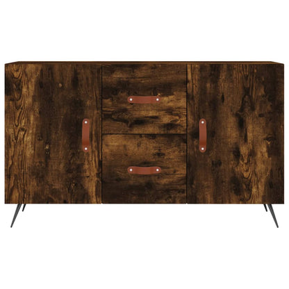 The sideboard viewed directly from the front showing the symmetrical door and drawer layout
