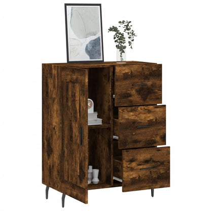 The sideboard with the door and all three drawers open showing internal storage space