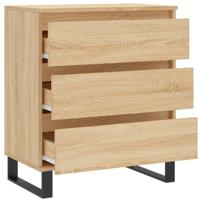 Sideboard with two drawers open and one closed