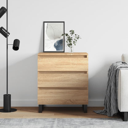 vidaXL Sideboard Sonoma Oak Engineered Wood in a modern room setting with a lamp and sofa