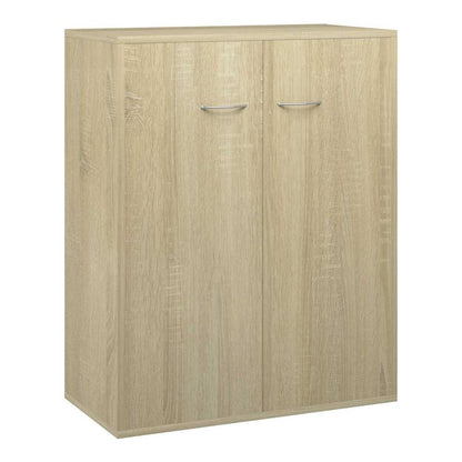 The cabinet is a light wood colour with a visible grain pattern