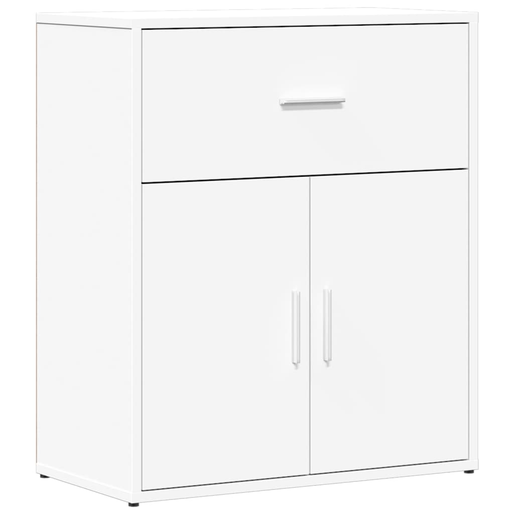 The white sideboard with a single drawer and two cupboard doors