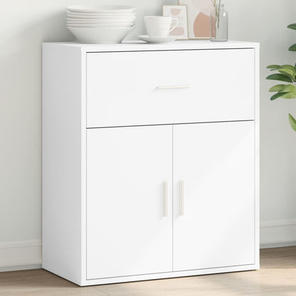 vidaXL Sideboard White Engineered Wood with a drawer and two doors