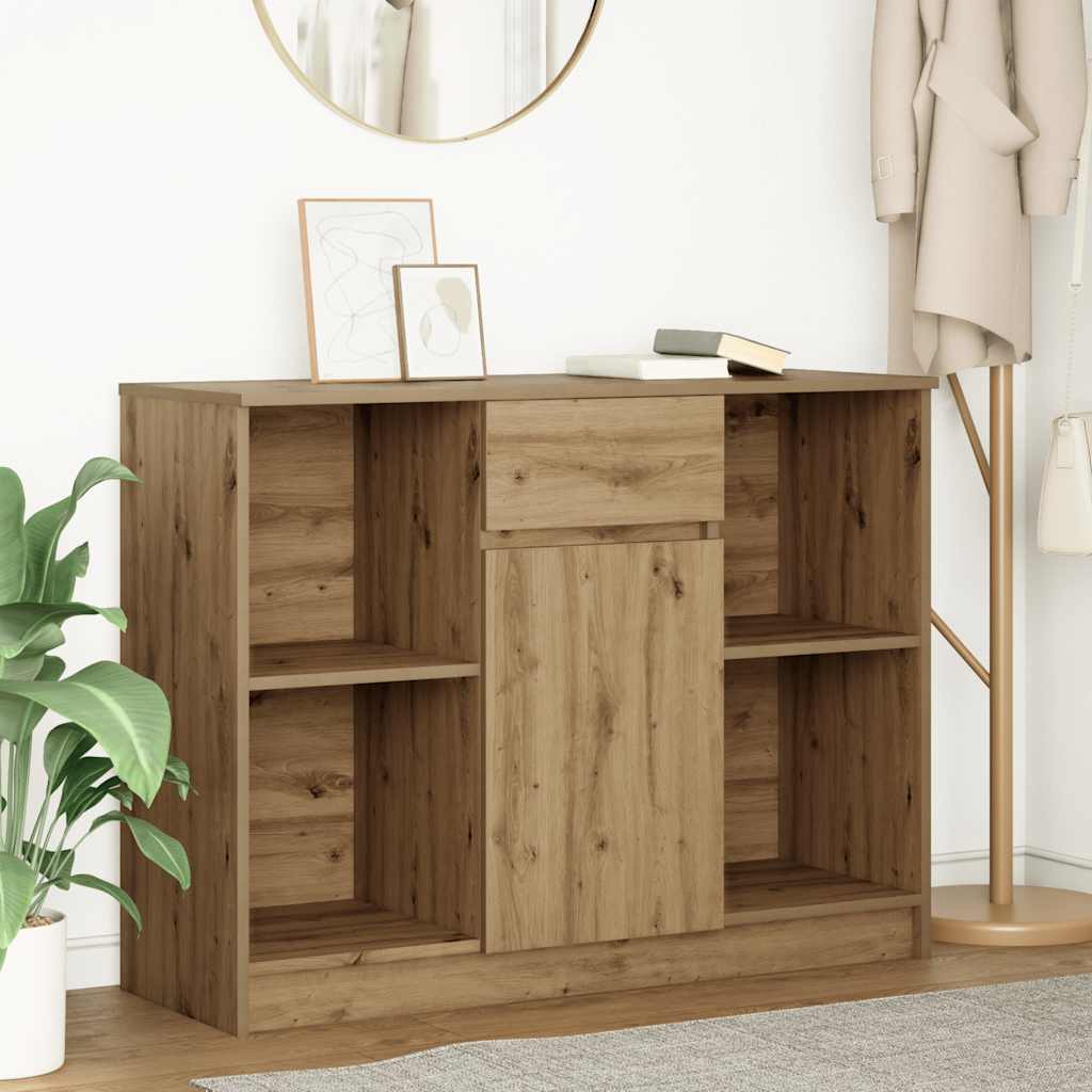 Sideboard with Drawer 101x35x76 cm Engineered Wood Artisan oak
