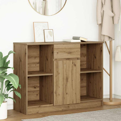 Sideboard with Drawer 101x35x76 cm Engineered Wood Artisan oak