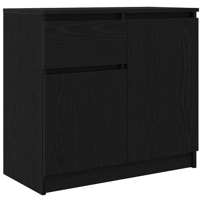 The black sideboard shown from a high angle against a plain white background