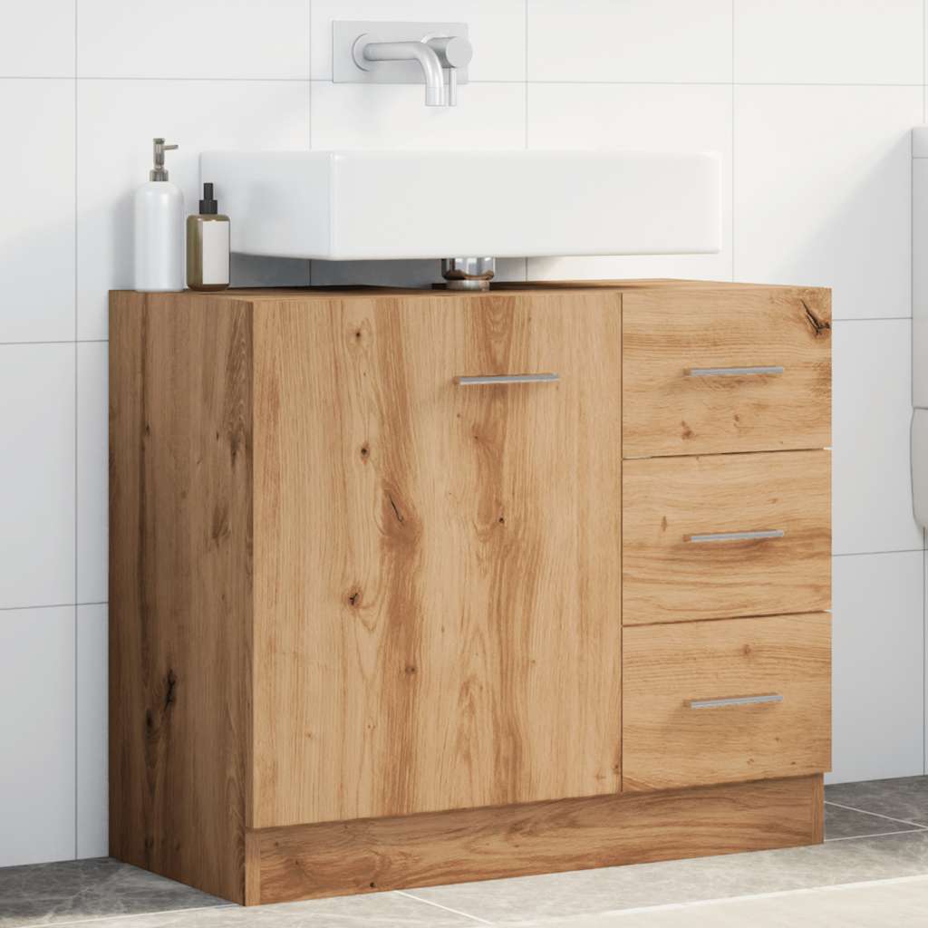 Sink Cabinet 63x30x54 cm Engineered Wood Artisan oak